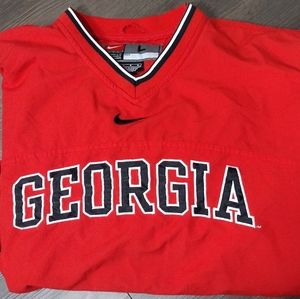 Men's Large Red Nike Team Georgia jacket with zip